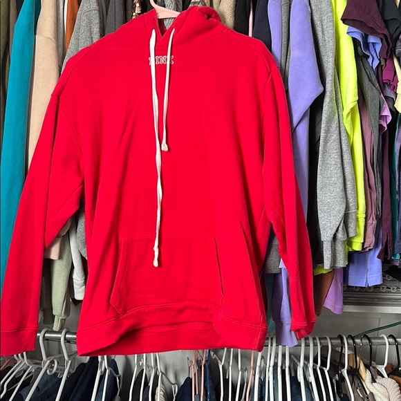 PINK Victoria's Secret Kids Sequin Hoodie - Red - Picture 2 of 2
